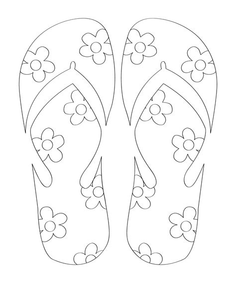 25 Beautiful Flip Flop Coloring Pages Best Coloring Pages