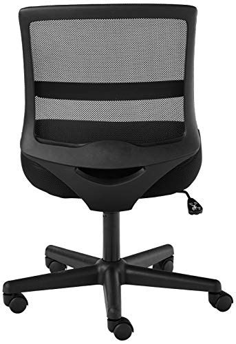 Description:at first glance this task chair looks like your basic looking office chair, but look closer. HON ValuTask Mid-Back Mesh Task Chair, Armless Black Mesh ...