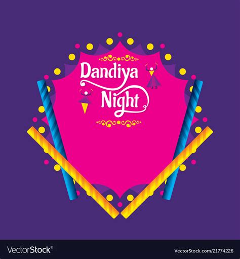 Navratri invitation card design online. Creative dandiya night invitation card design Vector Image