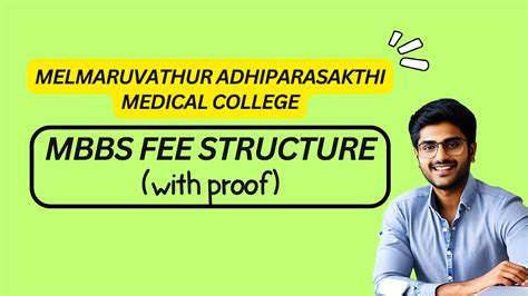 Melmaruvathur Adhiparasakthi Medical College Fees Complete Details