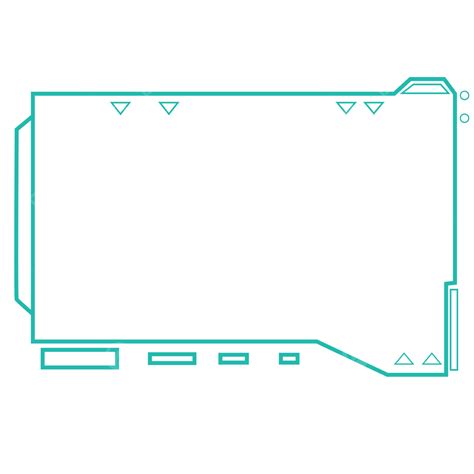Hud Panel Frame Tech Border Hud Panel Blue Png And Vector With
