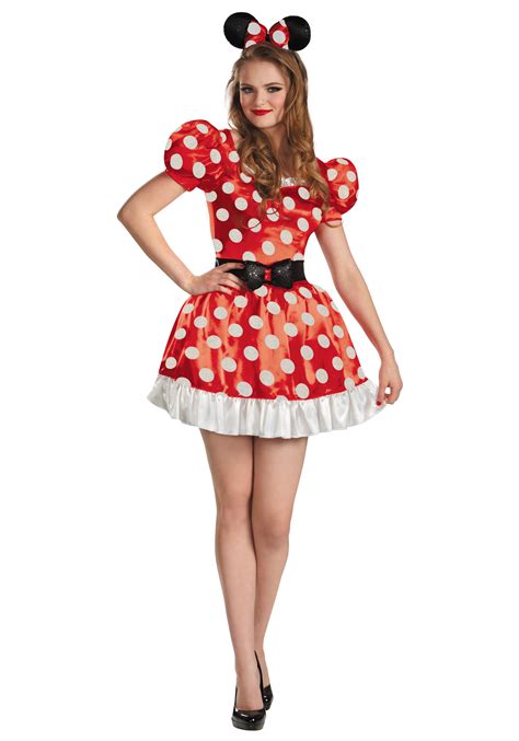 Womens Disney Classic Red Minnie Mouse Costume Disney Costumes