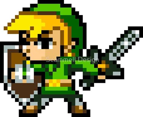 The Legend of Zelda Link 16-Bit Sprite | Pixel art, Link pixel art