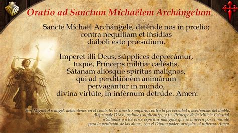 🙏oraciÓn San Miguel Arcángel En Latín Oratio Ad Sanctum MÍchaËlem