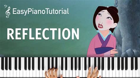 Reflection Mulan Piano Tutorial Free Sheet Music Youtube
