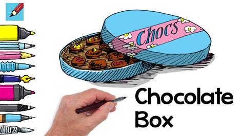 how to draw a box of chocolates youtube