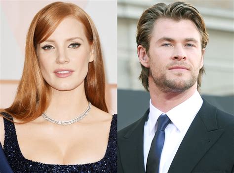 Jessica Chastain Teases Formerly Sexy Co Star Chris Hemsworth E Online