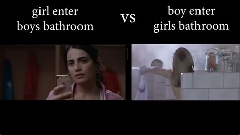 Girl Enter Boys Bathroom Vs Boy Enter Girls Bathroom 🥰🤣 Boy Vs Girl