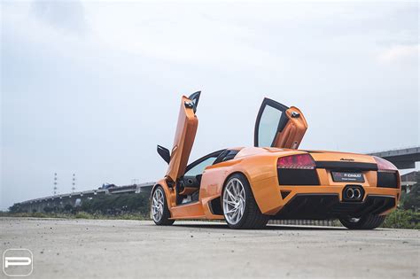 Silver Pur Wheels Emphasize The Exotic Nature Of Orange Lamborghini Murcielago — Gallery