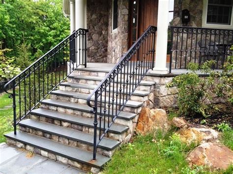 Black Iron Railing Outdoor In 2021 Railings Outdoor Exterior Stairs