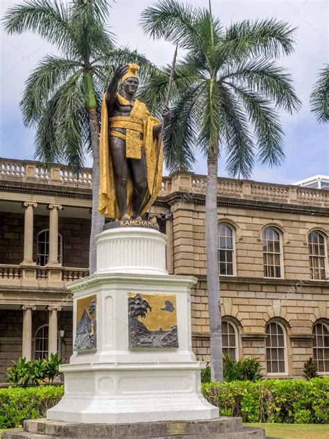 Statue Du Roi Kamehameha I à Honolulu Hawaï Image Libre De Droit Par