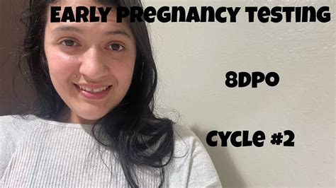 Early Pregnancy Testing 8dpo Youtube