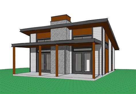 Free shipping on all house plans! Plan 22403DR: Contemporary Vacation Retreat in 2020 ...
