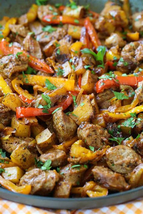 Italian Sausage And Potatoes One Skillet Dinner Recipe Mantitlement