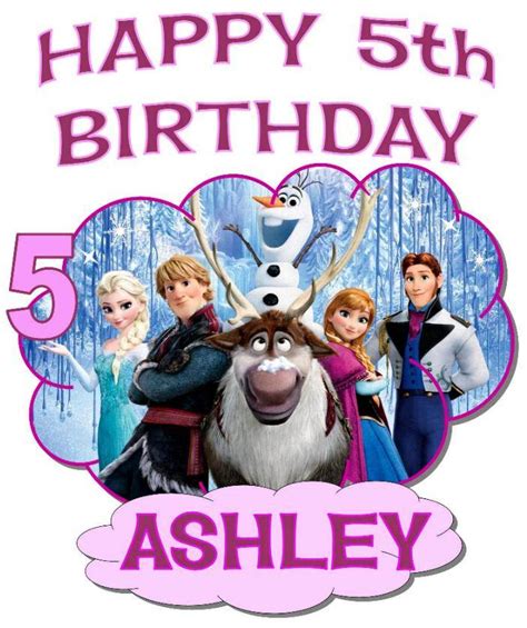 Your hair it's turning white and your birthday is so bright! FROZEN HAPPY BIRTHDAY T-SHIRT Personalized Any Name/Age ...