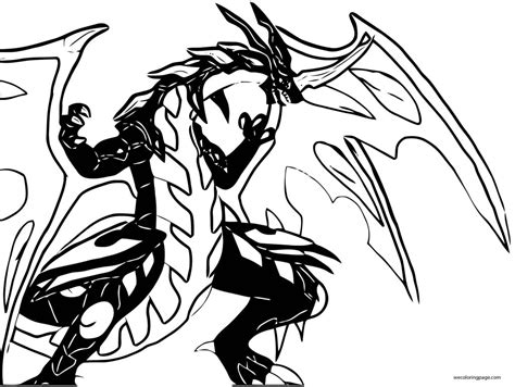Bakugan Mega The Ultimate Pyrus Dragonoid Coloring Page