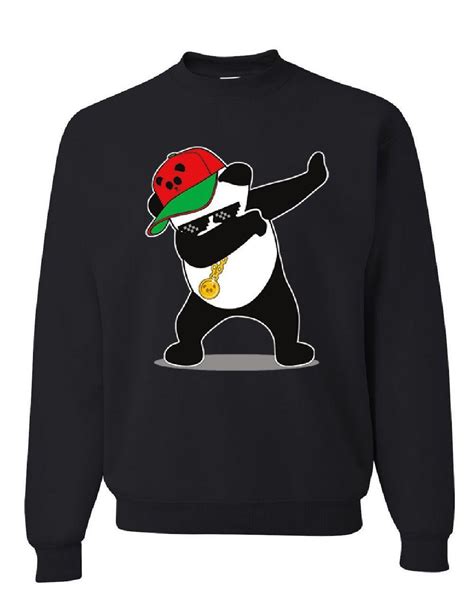 Dabbing Panda Thug Life Sweatshirt Funny Dab Urban Swag Hip Hop Sweater