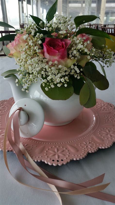 Teapot Centerpiece Design By Davis Floral Creations Tea Party