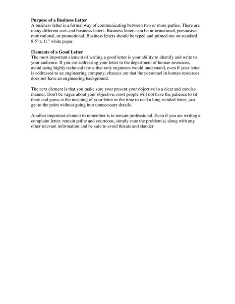 Sample Standard Business Letter - How to write a Standard Business Letter? Download this Sample ...