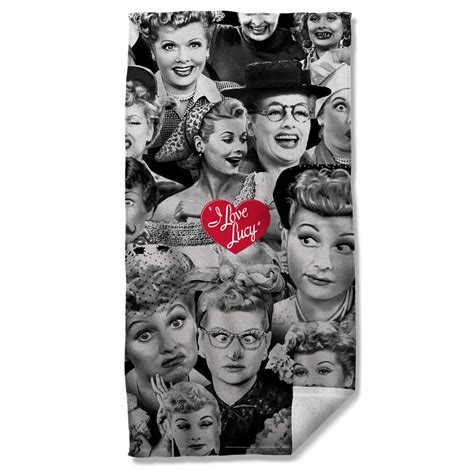 I Love Lucy Faces Beach Towel I Love Lucy Love Lucy Lucille Ball