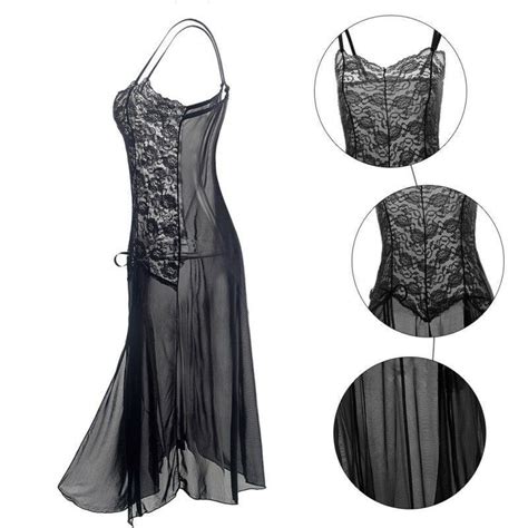 Sexy Womens Sheer Lace Bedroom Dress Sleepwear Bodydoll Lingerie Nightwear S 4xl Ebay