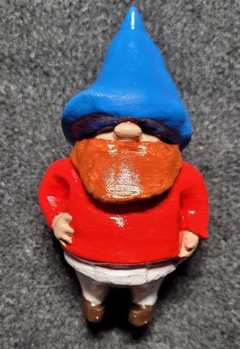 3d Printed And Painted Redbeard Gnome Kristofer Brozio