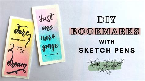 Easy Diy Bookmarks Using Sketch Pens Youtube
