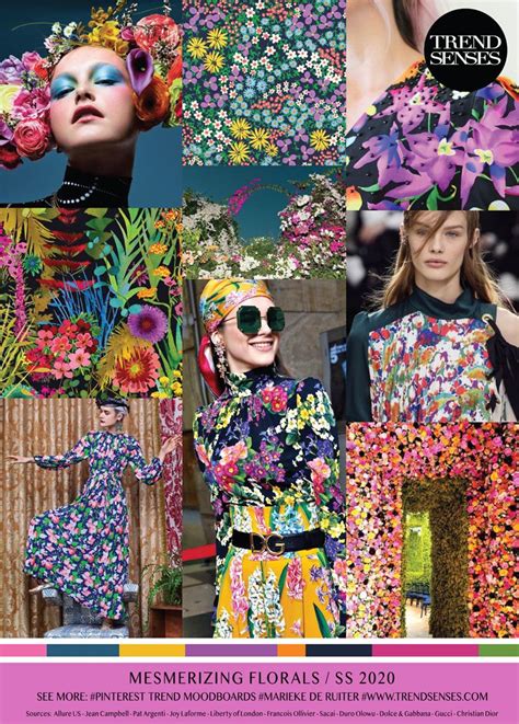 We're excited to see the ways this unfolds into fashion trends, and. TRENDSENSES MOODBOARD - MESMERIZING FLORALS - SPRING ...
