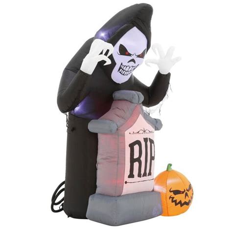 Animated Grim Reaper Halloween Inflatable Town