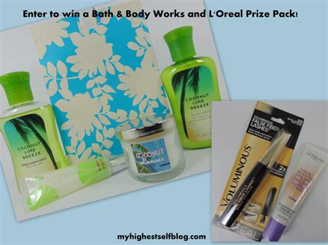Closed Giveaway Event Win A Bath And Body Works And Loreal Prize Pack