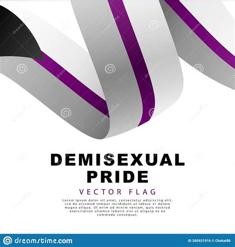 Ribbon In The Form Of A Demisexual Pride Flag Sexual Identification