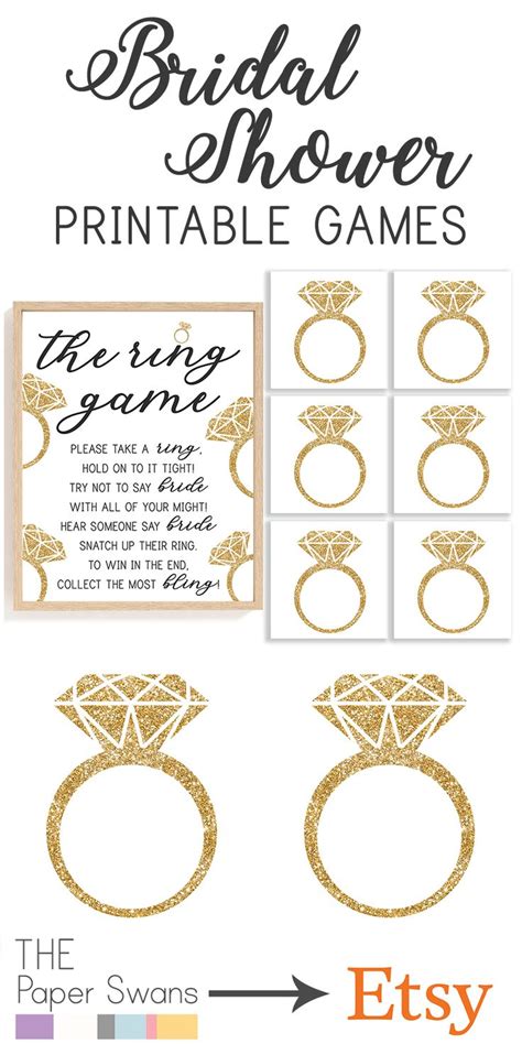Put A Ring On It Bridal Shower Game Free Printable Printable Templates