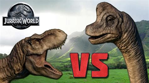 T-REX VS BRACHIOsaurus! BATTLE! - Jurassic World Evolution! - YouTube