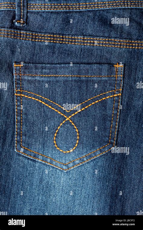 Closeup Image Of A Denim Jeans Back Pocket Stock Photo Alamy