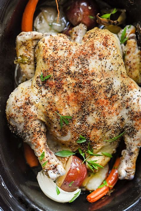 This crockpot chicken thighs recipe makes an easy keto & low carb dinner the family will love. 35 Healthy Crock Pot Recipes | Eat This Not That