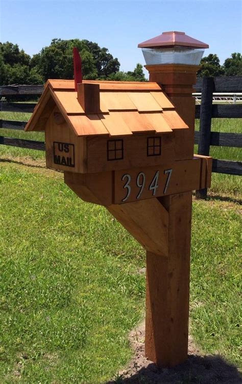 Custom Mailbox Designs Cedar Mailbox Post 조경 아이디어 정원 프로젝트 옥상 정원