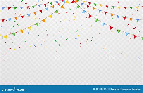 Flag Confetti Party Colorful Celebration Stock Vector Illustration Of
