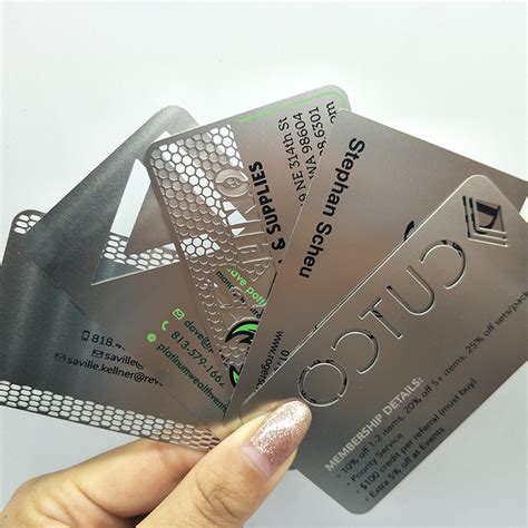 Wholesale Customized Stainless Steel Metal Visiting Card Metal Business Card Manufacturer And