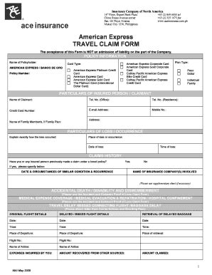 And underwritten by chubb insurance singapore limited. American Express Travel Insurance Claim Review