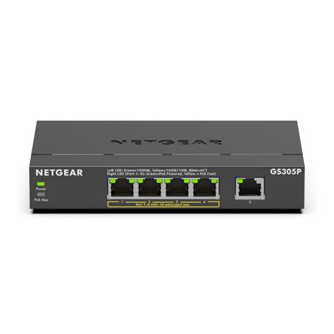 Netgear 300 Series 5 Port Gigabit Ethernet Unmanaged Switch Gs305p 300nas