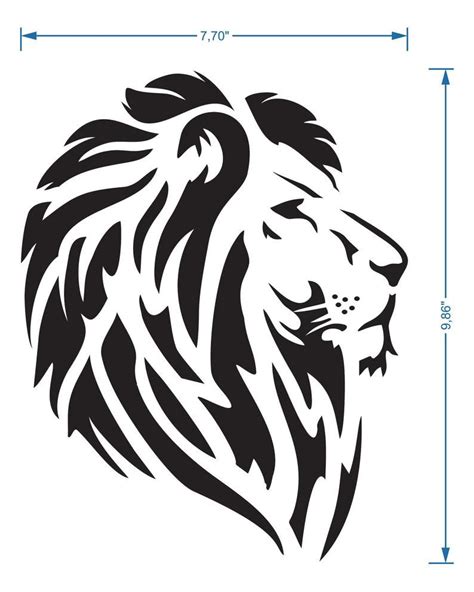 Lion Head Stencil Reusable Diy Craft Mylar Stencil For Paint Home Decor