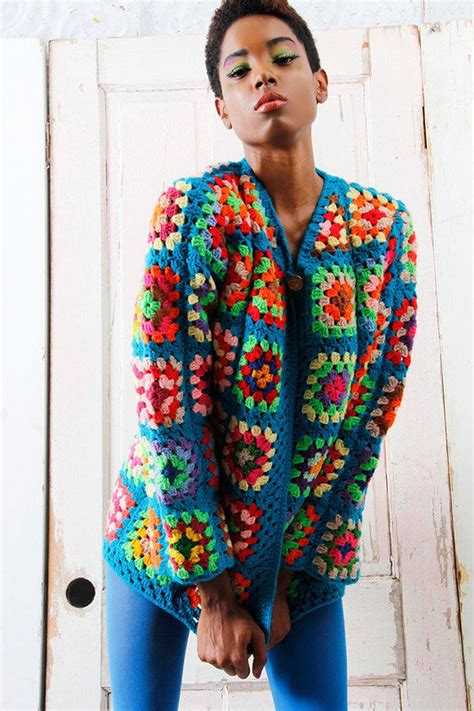 Crochet Granny Square Cardigan Pattern Free To Make This Smaller Or Bigger Measure From The