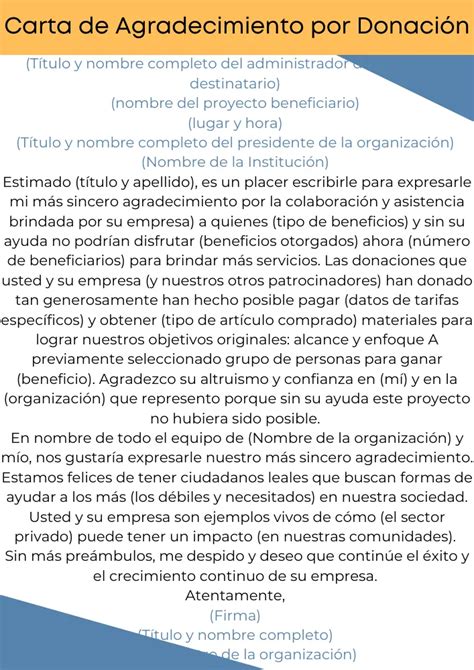 Carta de Agradecimiento por Donación Modelos de Carta