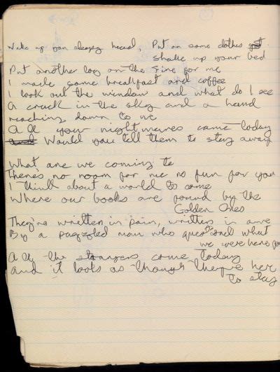 David Bowies Handwritten Lyrics For Oh You Pretty Things And Lady Stardust From The Book