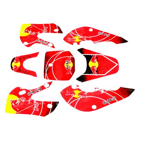 Red Decals Graphic Stickers Kit Klx 110 Style Fairing Bigfoot Pit Pro