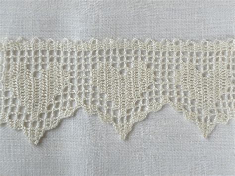 Crochet White Lace Hand Crochet Hearts Edge Trim Wedding