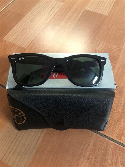 Kacamata Rayban Wayfarer RB1240-F, Fesyen Pria, Aksesoris, Kacamata di