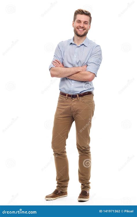Young Man Standing Stock Photo Image Of Backgroundn 141971362