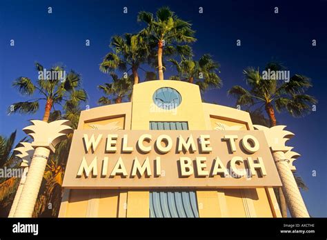 Welcome To Miami Sign Stock Photos And Welcome To Miami Sign Stock Images