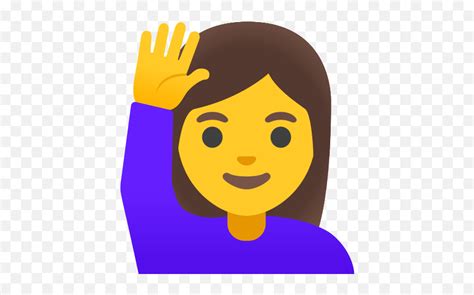 Woman Raising Hand Emoji Raising Hand Clip Art Raised Hand Emoji